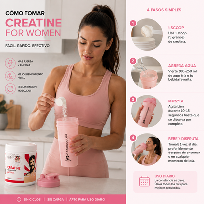 Creatina para Mujeres — Fuerza, Energía y Colágeno en una sola fórmula | Old School Labs