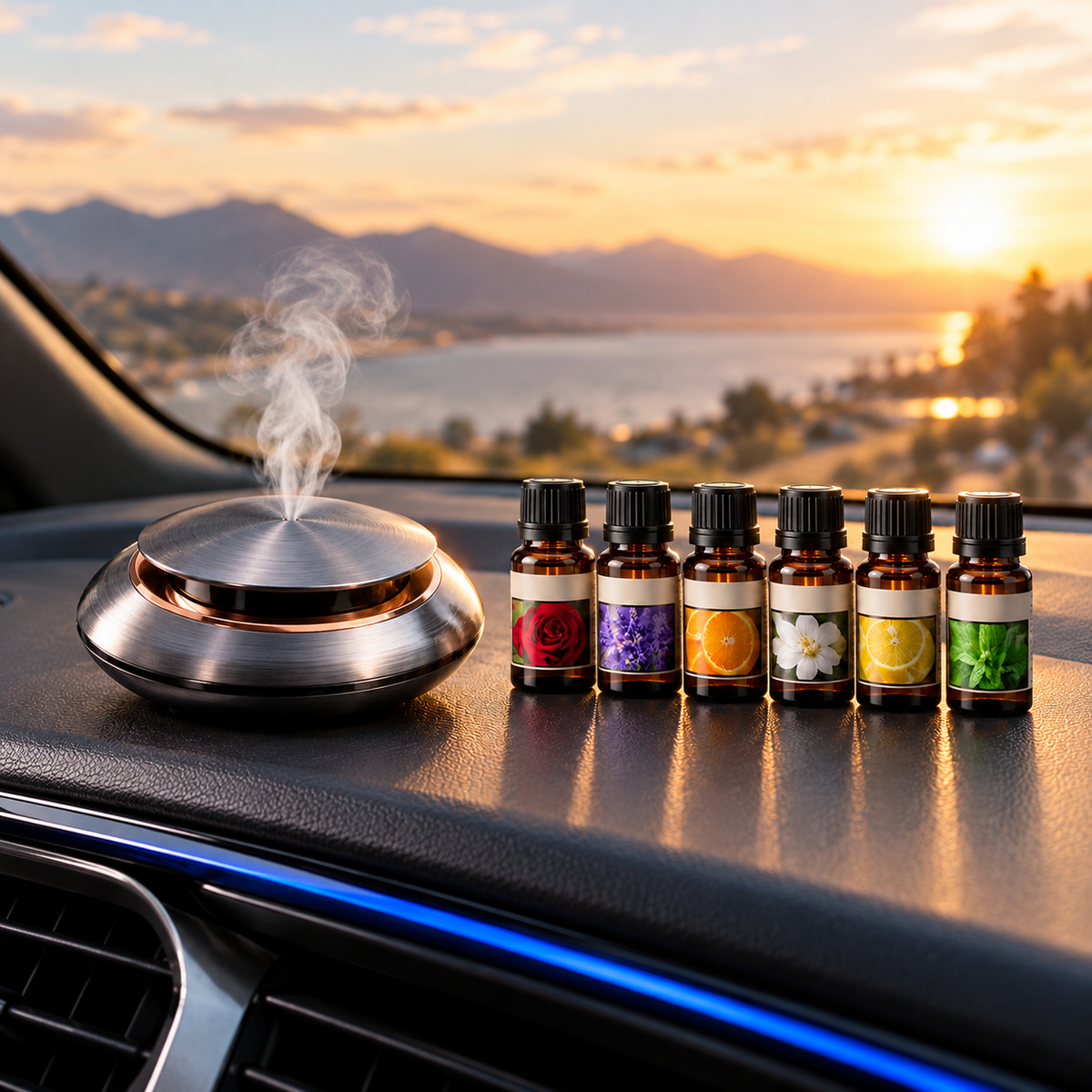 Aromatizador de Auto Premium + 6 Esencias